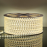 Светодиодные ленты-Светодиодная лента 220 V 4.4W 60Led 3528 IP65 белый, 100м