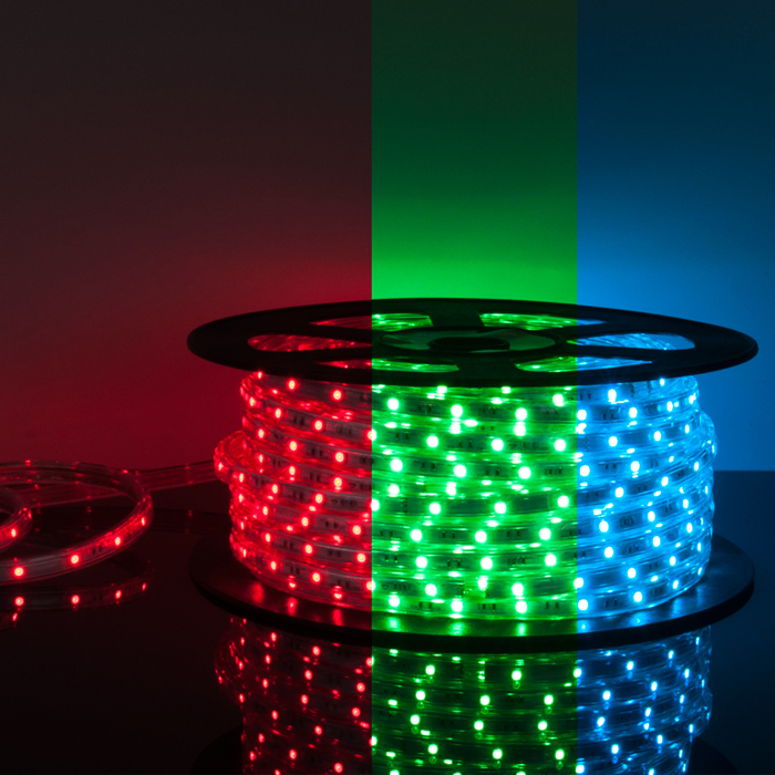 Светодиодная лента 220V 7.2W 30Led 5050 IP65 белый 50м 